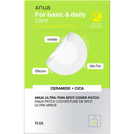 Plasturi hidrocoloidali Ultra-Thin Spot Cover Patch, 75 buc, Anua