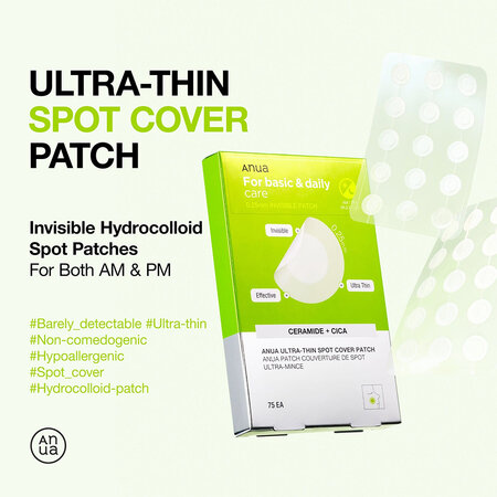 Plasturi hidrocoloidali Ultra-Thin Spot Cover Patch, 75 buc, Anua 823706