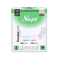 Scutece pentru bebelusi Natural H2O, Marime 3 Midi, 4-9 kg, 68 bucati, Sleepy
