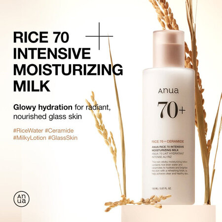 Lotiune de fata Rice 70 Intensive Moisturizing Milk, 150 ml, Anua 823743