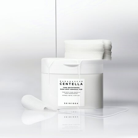 Dischete tonice cu Niacinamida si Centella Madagascar Tone Brightening, 60 bucati, Skin1004 823845
