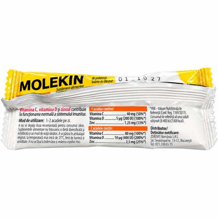Acadea Molekin Imuno cu aroma de Citrice, 4 ani+, 1 bucata, Zdrovit 823905