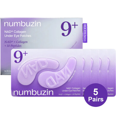 Plasturi pentru ochi No.9 NAD+ Collagen Under Eye Patches, 5 buc, Numbuzin