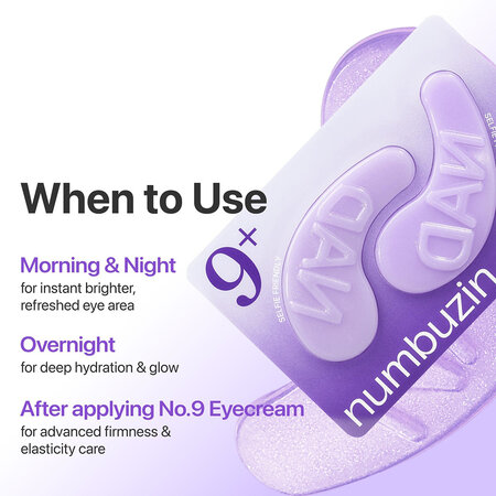 Plasturi pentru ochi No.9 NAD+ Collagen Under Eye Patches, 5 buc, Numbuzin 824008