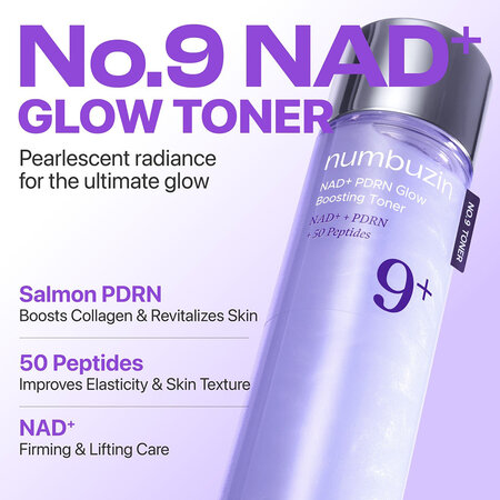 Toner de fata No.9+ NAD+ PDRN Glow Boosting Toner, 150 ml, Numbuzin 824034