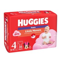 Scutece Pants Little Movers, Nr. 4, 9-14 kg, Girls, 36 buc, Huggies
