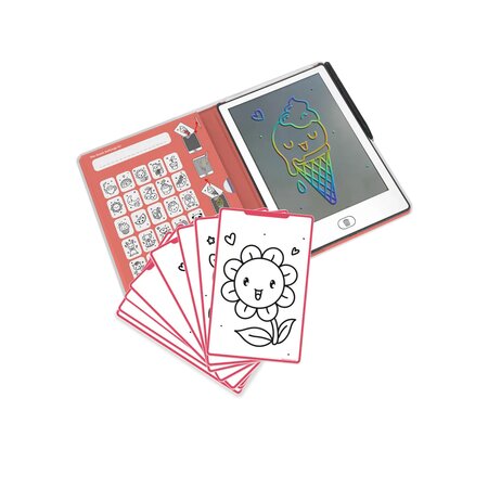 Tableta de desenat cu modele KidyDraw-Mini, Kawai, 4 ani+, Kidywolf 824255
