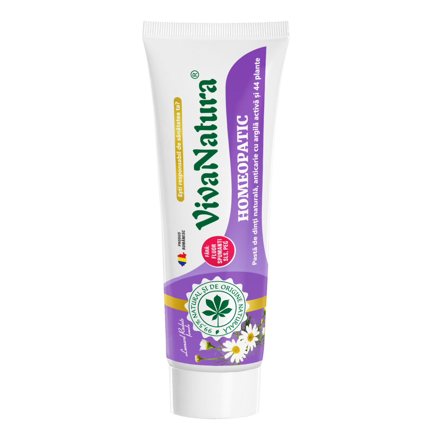 Pasta de dinti GennaDent Homeopatic, 150 ml, Vivanatura