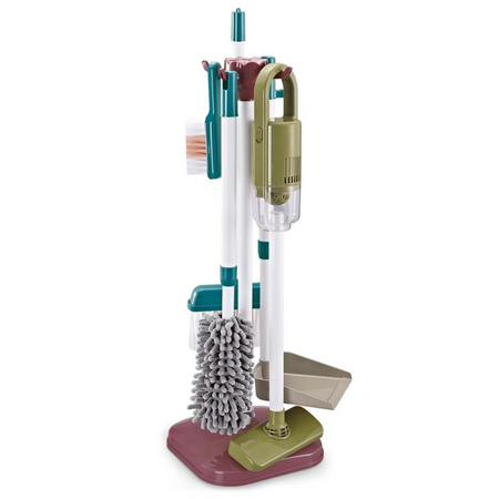 Set de curatenie interactiv pentru copii cu aspirator, mop, matura si accesorii, 3 ani+, TinyMini