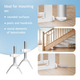 Set adaptoare tip Y pentru porti de siguranta, scari si balustrade, Alb, 2 bucati, Sipo 824538