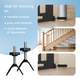 Set adaptoare tip Y pentru porti de siguranta, scari si balustrade, Negru, 2 bucati, Sipo 824545