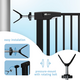 Set adaptoare tip Y pentru porti de siguranta, scari si balustrade, Negru, 2 bucati, Sipo 824553