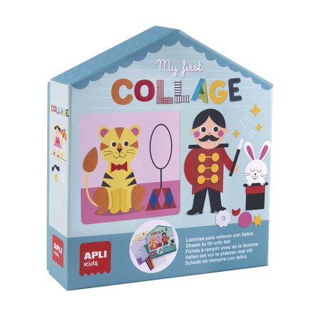 Set creativ Primul meu colaj din Fetru la Circ, 5 ani+, Apli Kids