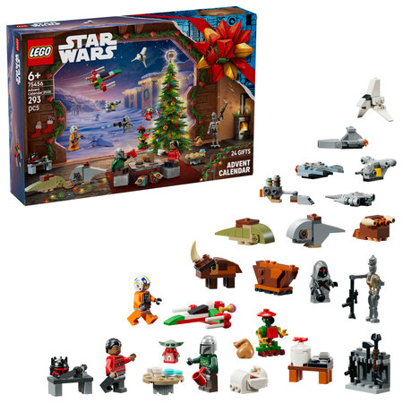 Calendar de Advent, 6 ani+, 75456, 293 piese, Lego Star Wars