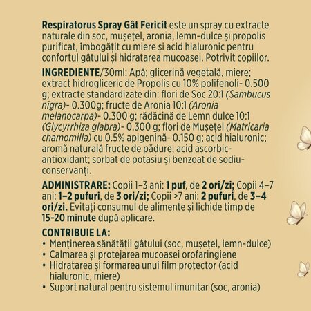 Respiratorus Spray de gat pentru copii, 30 ml, Faunus Plant 824946