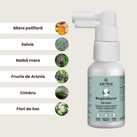Respiratorus Spray pentru adulti, 30 ml, Faunus Plant 824956