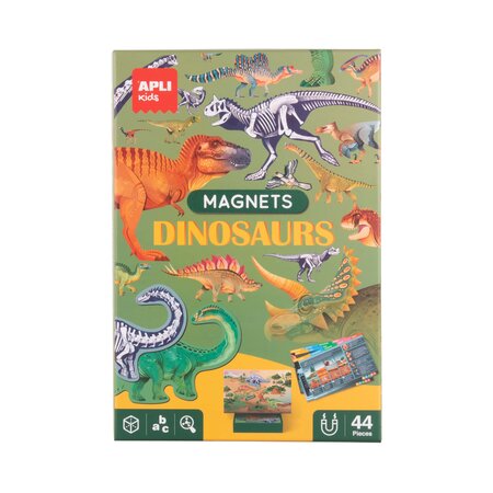 Joc magnetic Dinozauri, 5 ani+, 44 piese, Apli Kids 825015