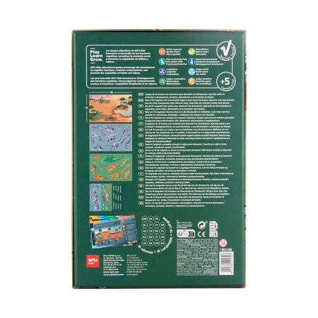 Joc magnetic Dinozauri, 5 ani+, 44 piese, Apli Kids 825016