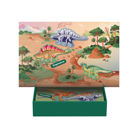 Joc magnetic Dinozauri, 5 ani+, 44 piese, Apli Kids 825018