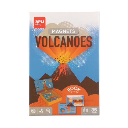 Joc magnetic Vulcani, 5 ani+, 35 piese, Apli Kids 825021