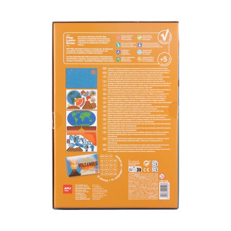 Joc magnetic Vulcani, 5 ani+, 35 piese, Apli Kids 825022