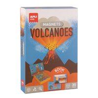 Joc magnetic Vulcani, 5 ani+, 35 piese, Apli Kids