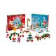 Set de constructie Calendar de Advent, Lumea lui Mos Craciun, 5 ani+, 600 piese, Plus-Plus 825241