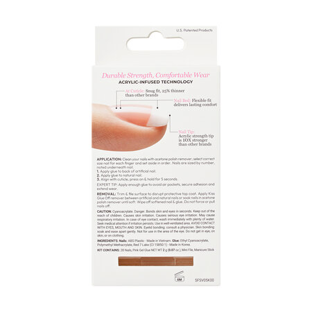 Unghii false Salon Acrylic French, Kit Bonjour, 1 set, Kiss 825347