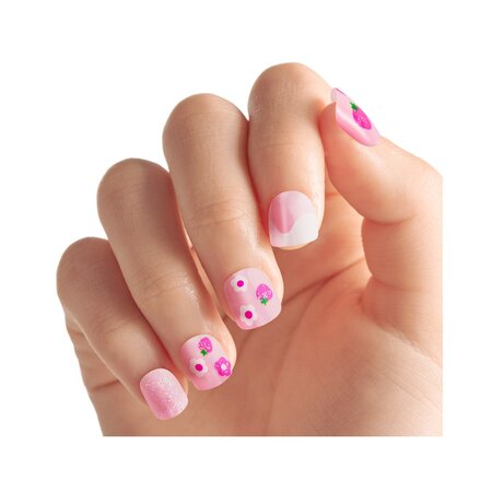 Unghii false autoadezive pentru copii imPRESS Kids, Berry Cute, 1 set, Kiss 825371