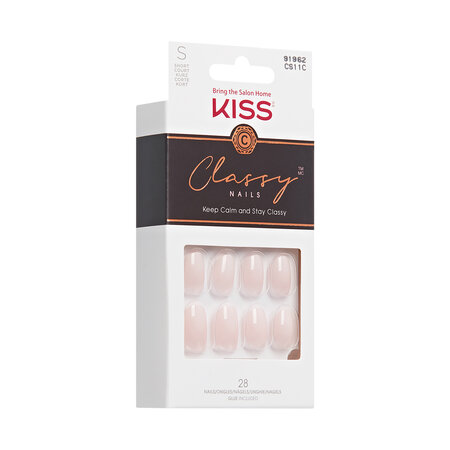 Unghii false cu aspect de gel Classy, Players, 1 set, Kiss 825386