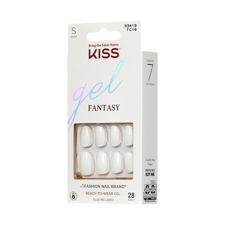 Unghii false cu aspect de gel Gel Fantasy, Happy Hands, 1 set, Kiss 825432