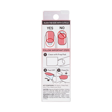 Unghii false autoadezive imPRESS, Beat The Heat, 1 set, Kiss 825462