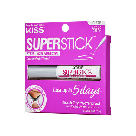 Adeziv transparent pentru gene false Extended Wear Clear, 4.8 g, Kiss 825468
