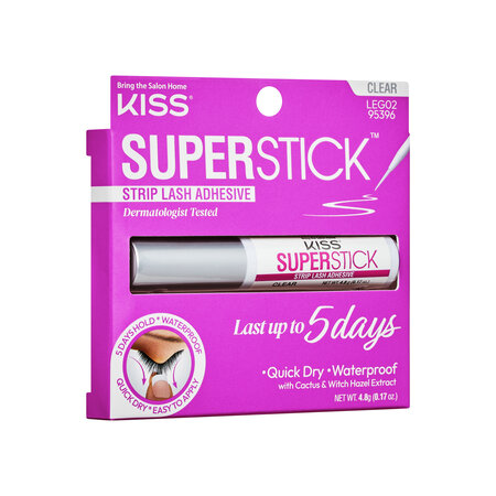 Adeziv transparent pentru gene false Extended Wear Clear, 4.8 g, Kiss 825469