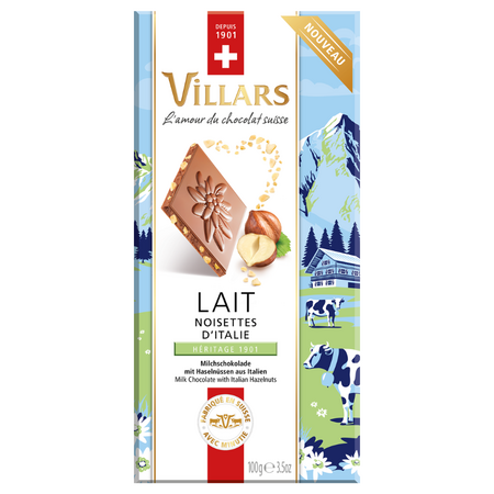 Ciocolata cu lapte si alune 10%, 100 g, Villars