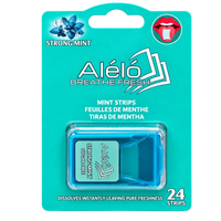 Foite mentolate pentru improspatarea respiratiei, Strong Mint, 24 bucati, Alelo