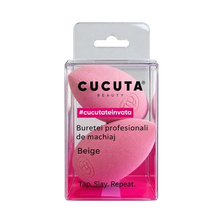 Buretei profesionali pentru makeup Double SLAY, 2 buc, Cucuta Beauty