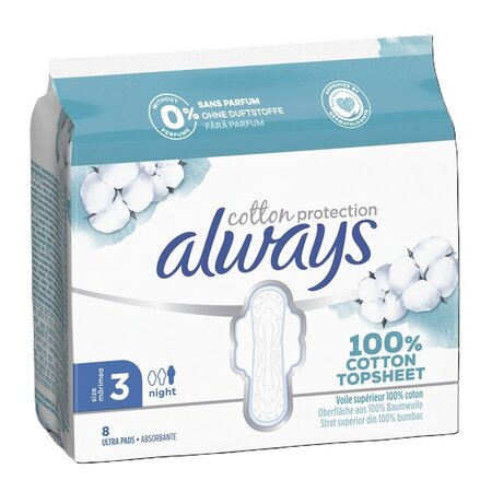 Absorbante cu aripioare Cotton Protection, marimea 1, Ultra Normal, 11 bucati, Always