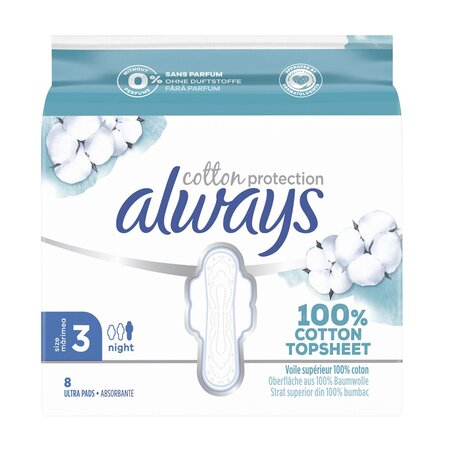 Absorbante de noapte cu aripioare, Ultra Normal, 8 bucati, Always 826047