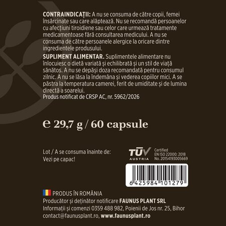Ashwagandha KSM-66, 60 capsule, Faunus Plant 826077