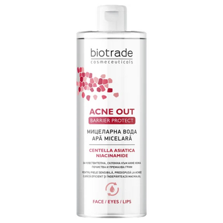 Apa micelara cu niacinamida si Centella asiatica Acne Out Barrier Protect, 400 ml, Biotrade