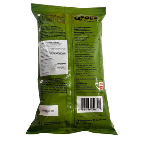 Snack proteic fara gluten cu aroma de ceapa verde, 120 g, Qool's 826196