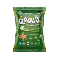 Snack proteic fara gluten cu aroma de ceapa verde, 120 g, Qool's
