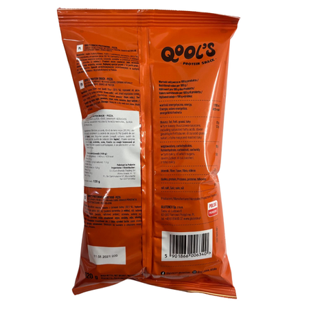 Snack proteic fara gluten cu aroma de pizza, 120 g, Qool's 826203
