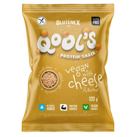 Snack proteic fara gluten cu aroma vegana de branza, 120 g, Qool's