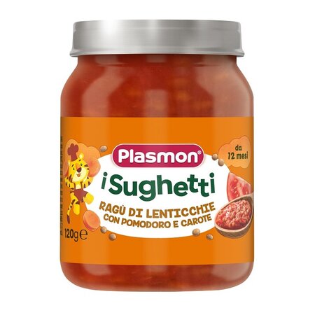 Sos de rosii cu linte pentru paste, 12 luni+, 120 g, Plasmon