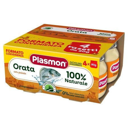 Piure omogenizat de dorada cu cartofi, 6 luni+, 4 x 80 g, Plasmon