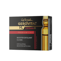 Booster exfoliant cu AHA Gerovital H3 Derma Premium Care, 4 fiole Exfoliere cu AHA, Farmec