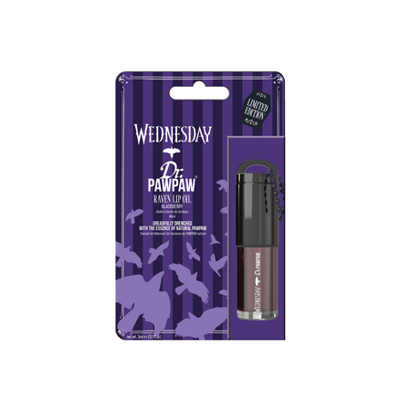 Ulei de buze cu breloc Wednesday Raven, Blackberry, 3 ml, Dr.PawPaw