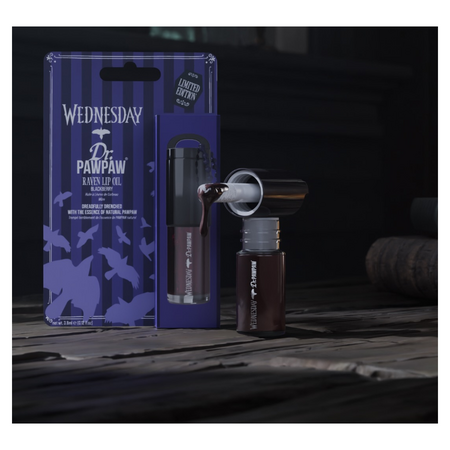 Ulei de buze cu breloc Wednesday Raven, Blackberry, 3 ml, Dr.PawPaw 827757